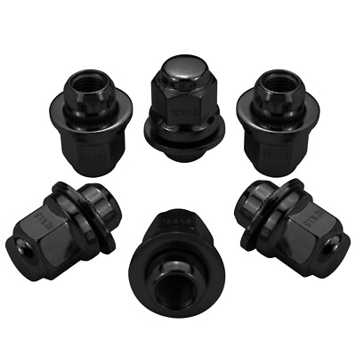 20x Schwarz Radmuttern Flachbund für Original Alufelgen von Jaguar M12x1,5x37.5 