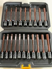 17pcs Inverted E-Torx Socket Set Impact Chrome Vanadium Steel Star Female Socket