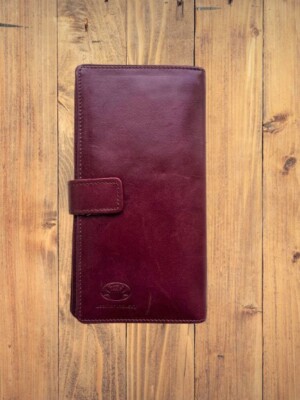 Mens/women Slim Bifold Wallet  Leather Front Pocket Multi Card Holder Dark Brown