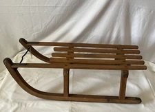 Vintage GEBR. HAMMER wooden sleigh/sledge Metal Rails Circa Made BAD MERGENTHEIM