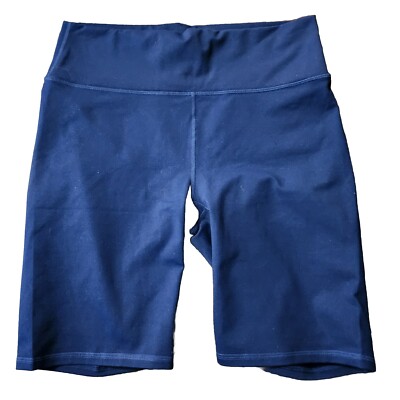 Fabletics Powerhold Active Navy Blue Womens Biking Shorts- Size Large
