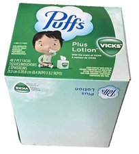 Puffs Plus Lotion With The Scent of Vicks Facial Tissues 48 Tissues