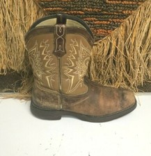 Durango DWBT5100 Kids Unisex Western Brown Leather Western Boots Youth 7 M