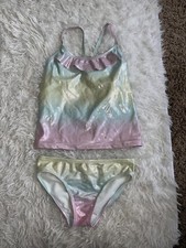 Osh Kosh Girls Sz. 8 Multicolor Sparkle Tankini. Cute, Exc. Condition