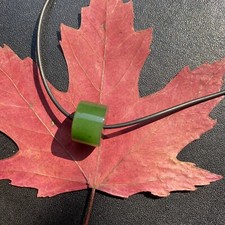 As Is Jade Pendent Necklace Natural Canadian Nephrite Green 15 10 mm 1107-6