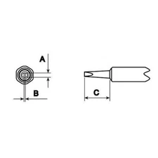 Weller NT6 NT Series Chisel Solder Tip, 1.6mm, for the WMP Iron