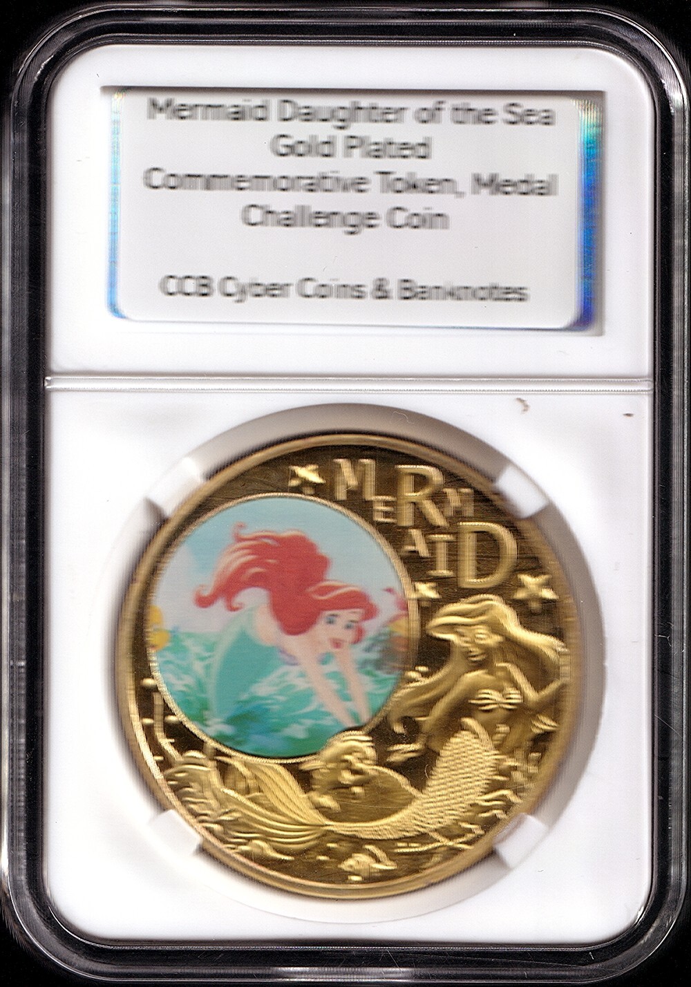 Little Mermaid Ariel Gold Plated Collectible Commemorative Coin
