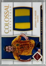 2022 National Treasures Road to World Cup Colossal Mat Gold #47 Jonas Olsson /10