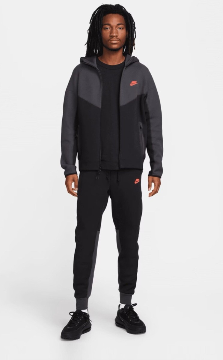 Dark Smoke Grey Orange Orange Nike Tech Hoodie Nike Tech Fleece