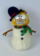 Garfield Plush Snowman Christmas Scarf 10" Tall Dakin United Features 1978 1981