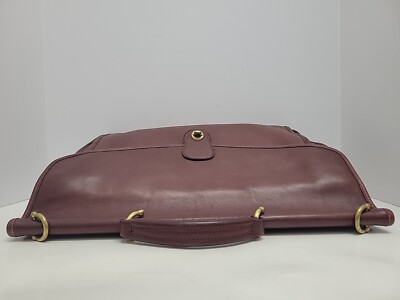 Vtg Coach Beekman Leather Briefcase Messenger Bag Brown Mahogany
