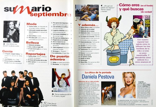 COSMOPOLITAN Spain Magazine September 1996 - DANIELA PESTOVA - Picture 3 of 4