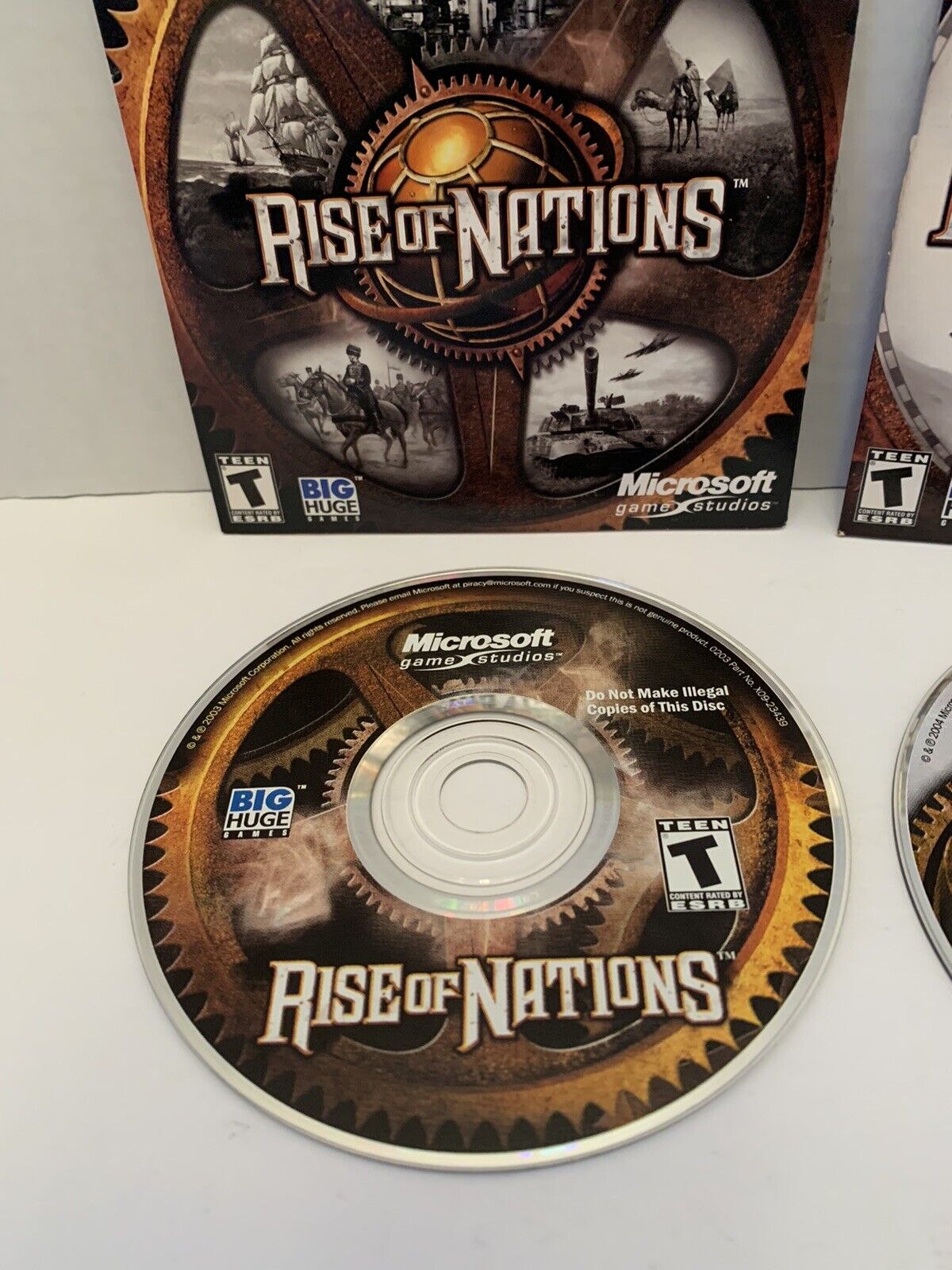 LOT OF 2: Rise of Nations & Rise of Nations Thrones & Patriots PC Games  W/Key