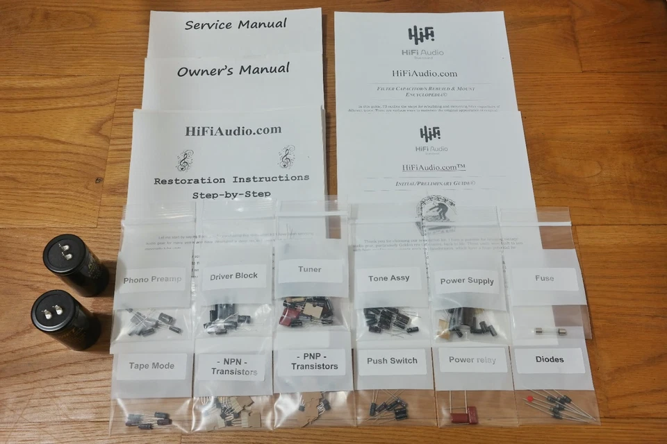 Sherwood S-9910 Restauración Recapitulación Reparación Condensador Actualización Reconstrucción Kit Foto 2 de 4