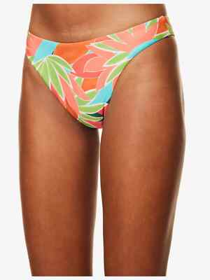 MONDAY SWIMWEAR Byron Bikinihose abstrakter Druck Stretch Nylon Medium - UK 10