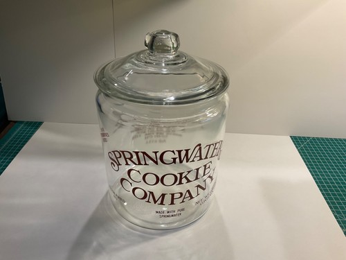 Springwater Cookie Co. Glas Glas Vintage 1977 Thekendisplay 13" Höhe x 8 5/8" Breite USA - Bild 1 von 8