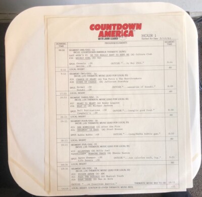 COUNTDOWN AMERICA 12'' 3LP RADIO SHOW Vinyl 1983 SHEENA EASTON Interviews TOP 30