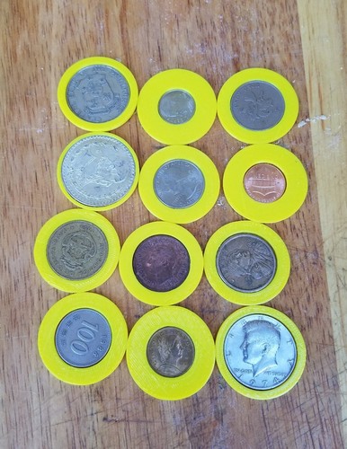 3/8" COIN RING MAKING TOOLS CENTER PUNCH & 41 PLASTIC SPACERS - Picture 6 of 11