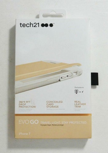 Tech21 Evo iPhone 7, 8 & SE (2nd & 3rd Gen) Leather Case + Card Slot - Tan Brown - Picture 5 of 12