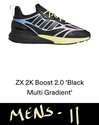 Size 11 - adidas ZX 2K Boost 2.0 Black Multi Gradient 2021