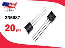 2N5087 (20 pcs) PNP 50V 100mA TO-92 Amplifier - Free & Fast shipping