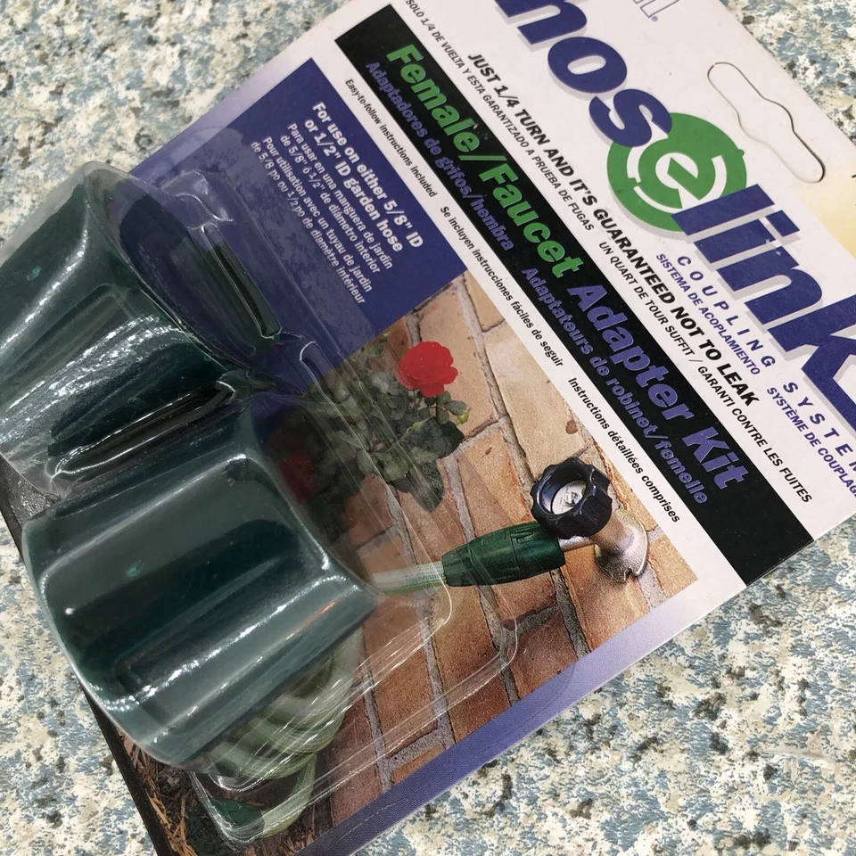 Garden Hose Female Spigot Faucet Adapter Coupling System Kit 5/8" or 1/2" ID — 第 4/4 张图片