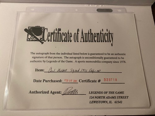 Carl Hubbell Signed Dodge Advertisement with COA - Picture 3 of 3
