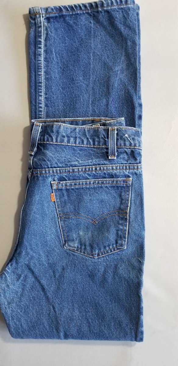 LEVI STRAUSS VINTAGE USA ORANGE TAB Men 517 Boot Cut Denim Jean