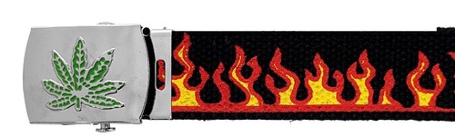FLAME ADJUSTABLE CANVAS MILITARY WEB BELT METAL BUCKLE 36" 44" 56" 64" 72" - Picture 18 of 22