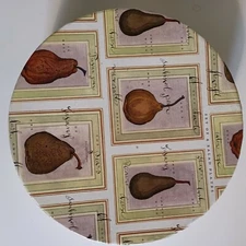 Rosanna Tuscany Pear plates collection 8" diameter set of 3 in decorated box