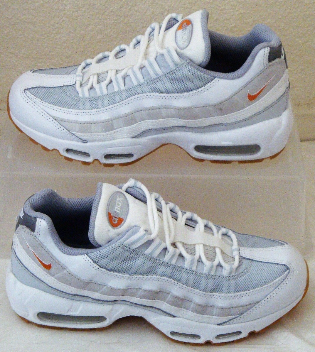 Nike Air Max 95 グレー/ホワイト/オレンジ Nike Air Max 95 Light Graphite Orange Men's - 609048-081 - US