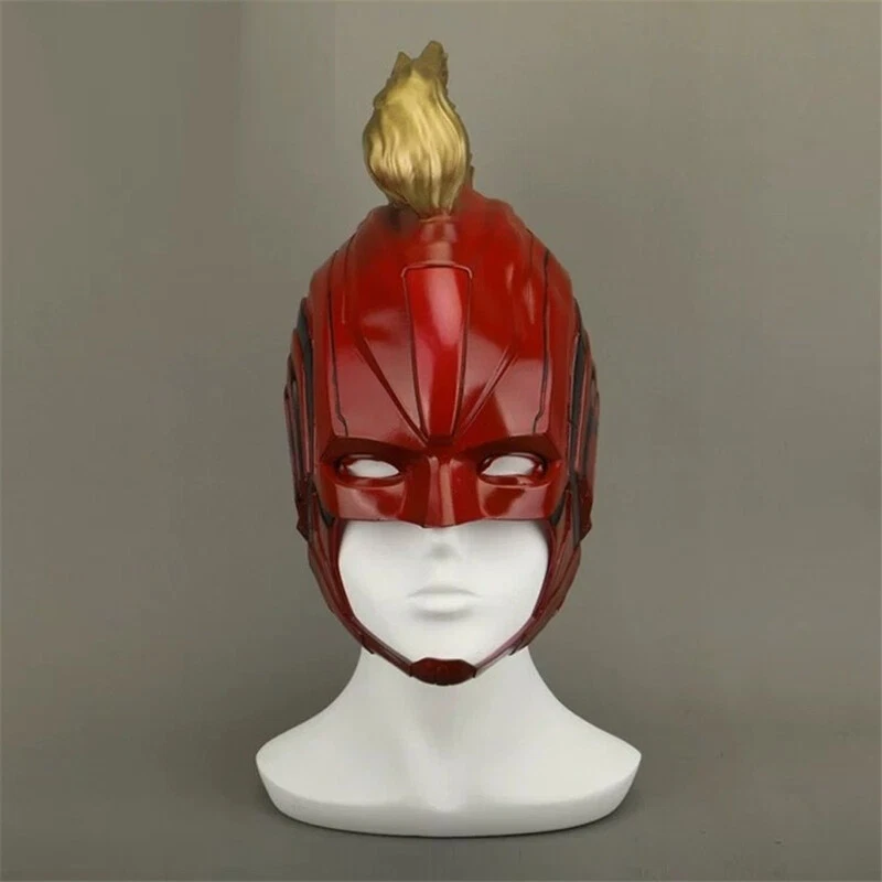 Captain Marvel Carol Danvers Cosplay Helmet – Full-Face PVC Mask Headgear Prop - Image 2 of 4