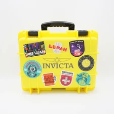 INVICTA YELLOW PATCH DIVER WATCH CASE WITH BLUETOOTH SPEAKER AND FLASHLIGHT