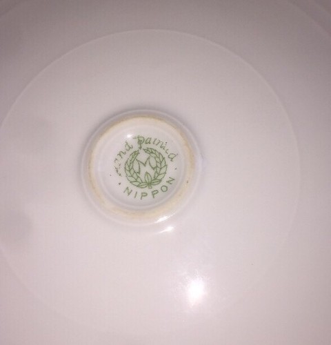 Vintage Nippon China Floral Cake Serving Plate Gold Handles Hand Painted - Picture 10 of 12