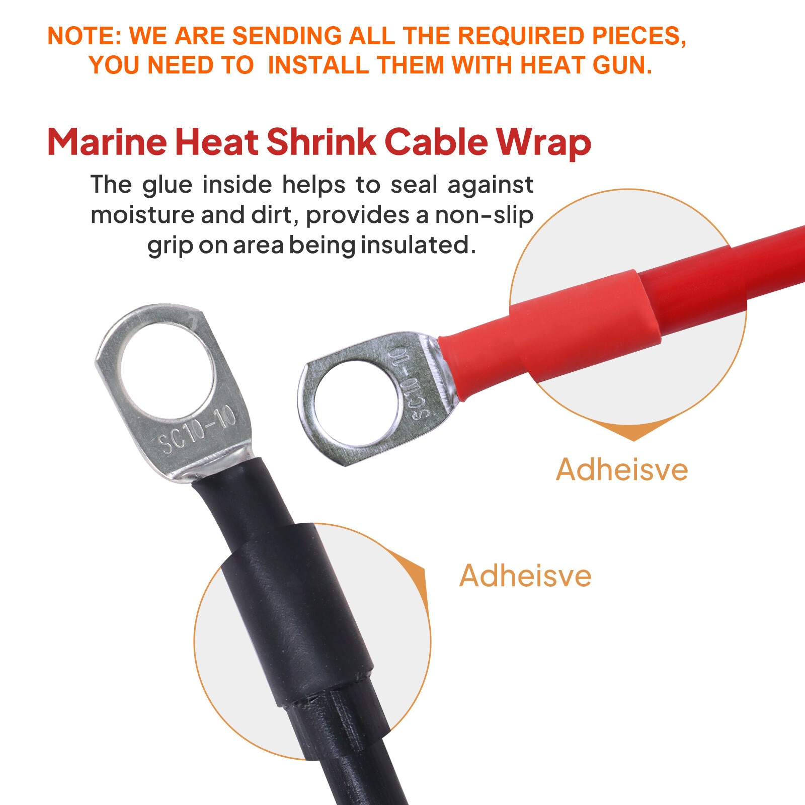 7B&S Automotive Marine Battery Cable Joiner Connector Lead 30CM to