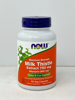 Milk Thistle Extract, Maximum Strength, 750 mg, 90 Veg Capsules, Exp 11/26 New