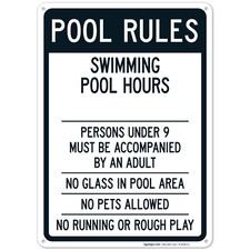 Pool Rules Sign, Pool Sign, SI-6788 