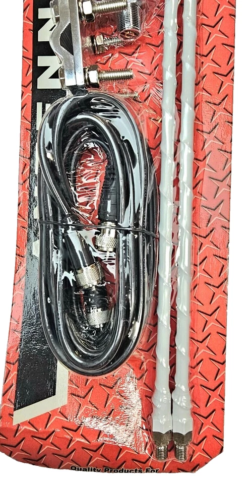 ProComm Bull Dog Antenna Kits, 2' Dual Fiberglass Antenna Kit w/ Mirror Mount - Image 4 of 4