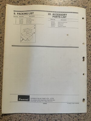 Sansui TU-5900 Tuner Service Manual Japan Rare Original | eBay
