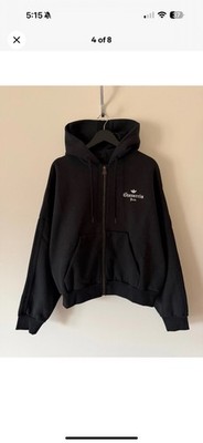 Willy Chavarria x Adidas Rose Zip Hoodie - Size Medium - Black