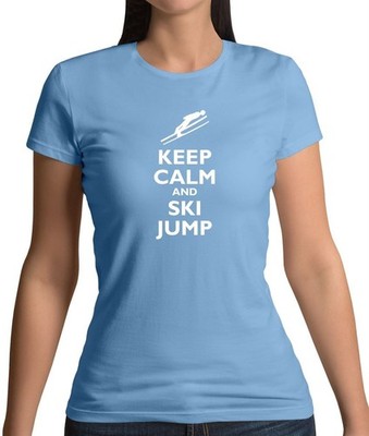 Keep Calm And Ski Jump - Damen - Skifahren Schnee Love Hang Sport Winter