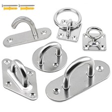 Stainless Steel Pad Eye Plate Staple Ring Hook D Ring U-Shaped Marine Boat Door