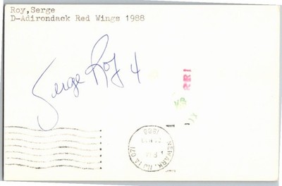 1970's -Serge Roy- Signed/Autograph/Auto Postcard San Diego Gulls NHL