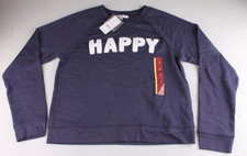 Grayson Threads Sweatshirt HAPPY Women's Size S Small Navy Blue New With Tags