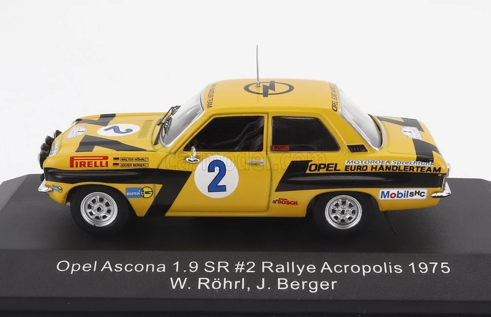 MODELLINO AUTO STATICO CMR OPEL ASCONA RALLY ACROPOLIS 1975 ROHRL SCALA 1/43 - Immagine 3 di 4
