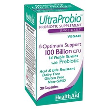 HealthAid UltraProbio 100 Billion 30ct Once Daily Capsules, Non-GMO, Acid