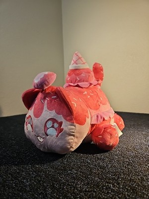 Aphmau MeeMeows Strawberry Ice Cream Kitty Cat Pink Large 11'' Stuffed Plush