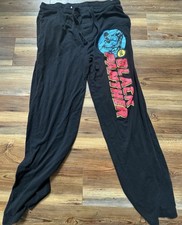 BLACK PANTHER Joggers PANTS Marvel Universe Comics Pajamas Sweatpants LARGE