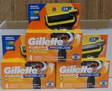 Gillette Fusion 5 Proglide Shield Defense  Refill Cartridges 3X4=12 Count