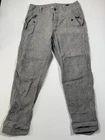 Wings+Horns Pants Mens 31x28 Charcoal Gray 100% Linen Button Fly Utility Canada